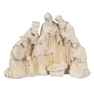 Clayre &amp; Eef | Kerstdecoratie Beeld Kerstgroep Beige 42x19x32 cm | 6MG0101