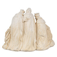 Clayre &amp; Eef | Kerstdecoratie Beeld Kerstgroep Beige 42x19x32 cm | 6MG0101