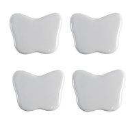 Clayre &amp; Eef | Deurknop set van 4 Wit &oslash; 4x3/6 cm | 65300