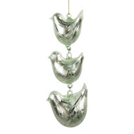 Clayre &amp; Eef | Decoratie hanger vogels Groen 7x5x16 cm | 6GL4455