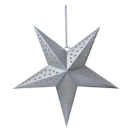 Clayre &amp; Eef | Kerstdecoratie Ster zilverkleurig 60x22x60 cm | 6PA0512LZI