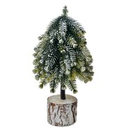 Clayre & Eef | Kunstkerstboom Groen Wit 11x11x25 cm | 65573