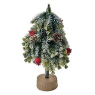 Clayre &amp; Eef | Kunstkerstboom Groen Wit 12x12x24 cm | 65572