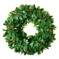 Clayre &amp; Eef | Kerstdecoratie Krans Groen Rood &oslash; 40x6 cm | 65523