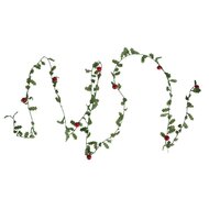 Clayre &amp; Eef | Decoratie slinger kerst Groen Rood 300 cm | 65522