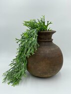 Decoratie vaas pot hout met kraag bruin 34x30cm | 65492 | Home Sweet Home | Stoer &amp; Sober Woonstijl