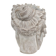 Clayre & Eef | Bloempot Binnen Hoofd Grijs 27x22x31 cm | 6TE0500