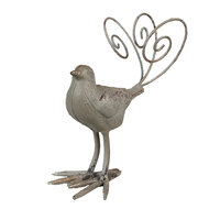 Clayre &amp; Eef | Decoratie beeld Vogel Groen 17x10x20 cm | 6Y5589