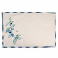 Clayre &amp; Eef | Placemats Set van 2 stuks Beige, Blauw 48x33 cm | BBF40.2