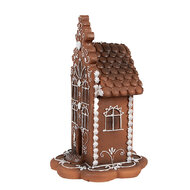 Clayre &amp; Eef | Decoratie Huis met LED Bruin 13x13x20 cm / 2xAAA | 6PR4344