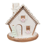 Clayre &amp; Eef | Decoratie Huis met LED Wit 17x16x17 cm / 3xAAA | 6PR4349