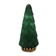 Clayre &amp; Eef | Kerstdecoratie Beeld Kerstboom met LED Groen &oslash; 11x24 cm | 6GL4580