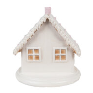 Clayre &amp; Eef | Decoratie Huis met LED Wit 13x13x13 cm / 2xAAA | 6PR4348