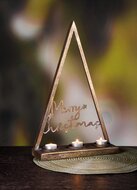 Dekoratief | Theelichthouder boom &#039;Merry Christmas&#039;, brons, metaal, 27x10x43cm | A245465