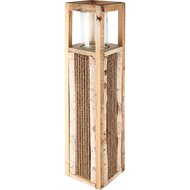 Dekoratief | Windlicht naturel, hout/glas, 15x15x70cm | A245600