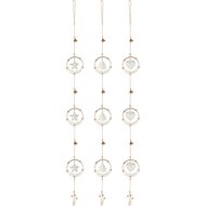 Dekoratief | Slinger m/hartjes/bomen/sterren, goud, metaal, 11x2x90cm, set van 3 stuks | A245812
