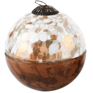 Dekoratief | Kerstbal pot &#039;Blurred Bronze&#039;, glas, 13x13x14cm | A248021