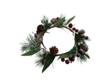 Kerstkrans met rode bessen dennenappels groen besneeuwd D 20 cm | 261356-061 | Home Sweet Home | Stoer &amp; Sober Woonstijl