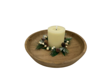 Kerstkrans met rode bessen dennenappels groen besneeuwd D 20 cm | 261356-061 | Home Sweet Home | Stoer &amp; Sober Woonstijl