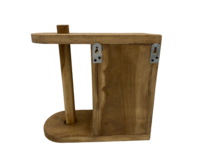 Keukenrolhouder hout bruin met 3 lades staand of ophang muur 28,5 x 30 cm | 546596 | Home Sweet Home | Stoer &amp; Sober Woonstijl