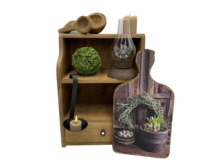 Gruttersbak kastje robuust geleefd hout met la bruin 30 x 40 x 16 cm | 045098 | Home Sweet Home | Landelijke Woonstijl