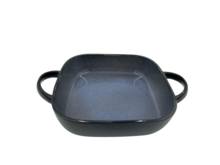 Ovenschaal keramisch handvat  vierkant donker blauw 24 x 24 cm  | 6CE1359G | Clayre &amp; Eef