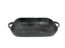 Ovenschaal keramisch handvat rechthoek donkergrijs 35 x 23 cm  | 6CE1360G | Clayre &amp; Eef