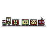 Clayre &amp; Eef | Tiffany Tafellamp Trein Rood Groen 100x9x20 cm E14/max 5x7W | 5LL-9350
