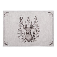 Clayre &amp; Eef | Placemats Set van 6 Beige Bruin 48x33 cm | GTW40