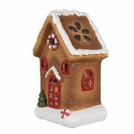 Clayre &amp; Eef | Decoratie Huisje Bruin rood 9x7x15 cm | 6CE1770