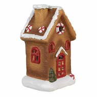 Clayre &amp; Eef | Decoratie Huisje Bruin rood 9x7x15 cm | 6CE1770