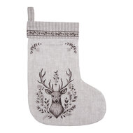 Clayre &amp; Eef | Kerstsok Decoratie Kerstsok Beige Bruin 30x1x40 cm | GTW203