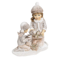 Clayre &amp; Eef | Kerstdecoratie Kind Beige 13x7x15 cm | 6PR4163