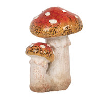 Clayre &amp; Eef | Decoratie Paddenstoelen Rood Wit 8x8x12 cm | 6CE1752