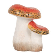 Clayre &amp; Eef | Decoratie Paddenstoelen Rood Wit 10x9x12 cm | 6CE1756