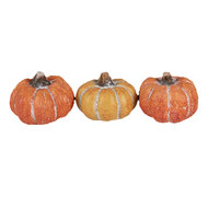 Clayre &amp; Eef | Decoratie Pompoen (set van 3) Oranje 18x7x4 cm | 6CE1781