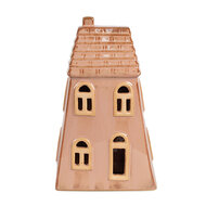 Clayre &amp; Eef | Decoratie Huisje met LED Bruin 10x6x16 cm | 6CE1841