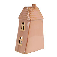 Clayre &amp; Eef | Decoratie Huisje met LED Bruin 10x6x16 cm | 6CE1841