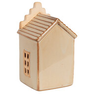 Clayre &amp; Eef | Decoratie Huisje met LED Beige 6x6x11 cm | 6CE1843