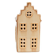 Clayre &amp; Eef | Decoratie Huisje met LED Beige 8x7x16 cm | 6CE1844