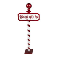 Clayre &amp; Eef | Kerstdecoratie North Pole Rood Wit 46x18x110 cm | 5Y1254