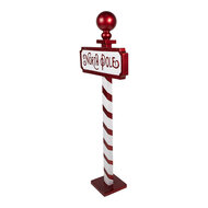 Clayre &amp; Eef | Kerstdecoratie North Pole Rood Wit 46x18x110 cm | 5Y1254