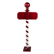 Clayre &amp; Eef | Kerstdecoratie North Pole Rood Wit 46x18x110 cm | 5Y1254