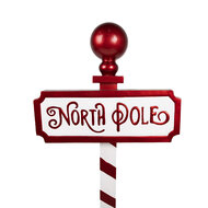 Clayre &amp; Eef | Kerstdecoratie North Pole Rood Wit 46x18x110 cm | 5Y1254