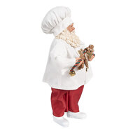 Clayre &amp; Eef | Kerstdecoratie Kerstman Wit Rood 17x12x27 cm | 65585