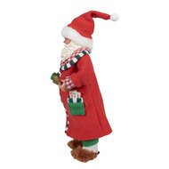 Clayre &amp; Eef | Kerstdecoratie Kerstman Rood Groen 15x9x28 cm | 65630