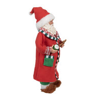 Clayre &amp; Eef | Kerstdecoratie Kerstman Rood Groen 15x9x28 cm | 65630