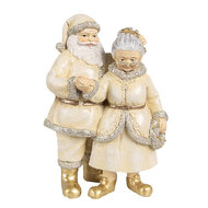 Clayre &amp; Eef | Kerstdecoratie Kerstman en kerstvrouw 11x8x16 cm | 6PR4166