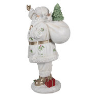 Clayre &amp; Eef | Kerstdecoratie Kerstman Wit 21x23x43 cm | 6PR4295