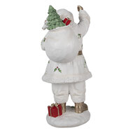 Clayre &amp; Eef | Kerstdecoratie Kerstman Wit 21x23x43 cm | 6PR4295